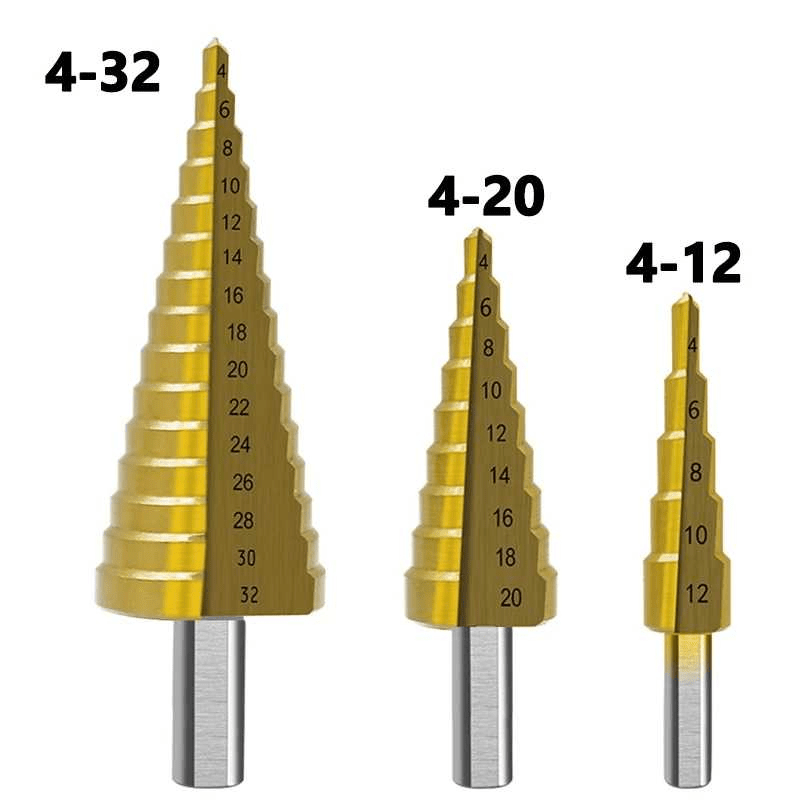 Drill Any Size Hole in Seconds – Titanium Step Bit Set