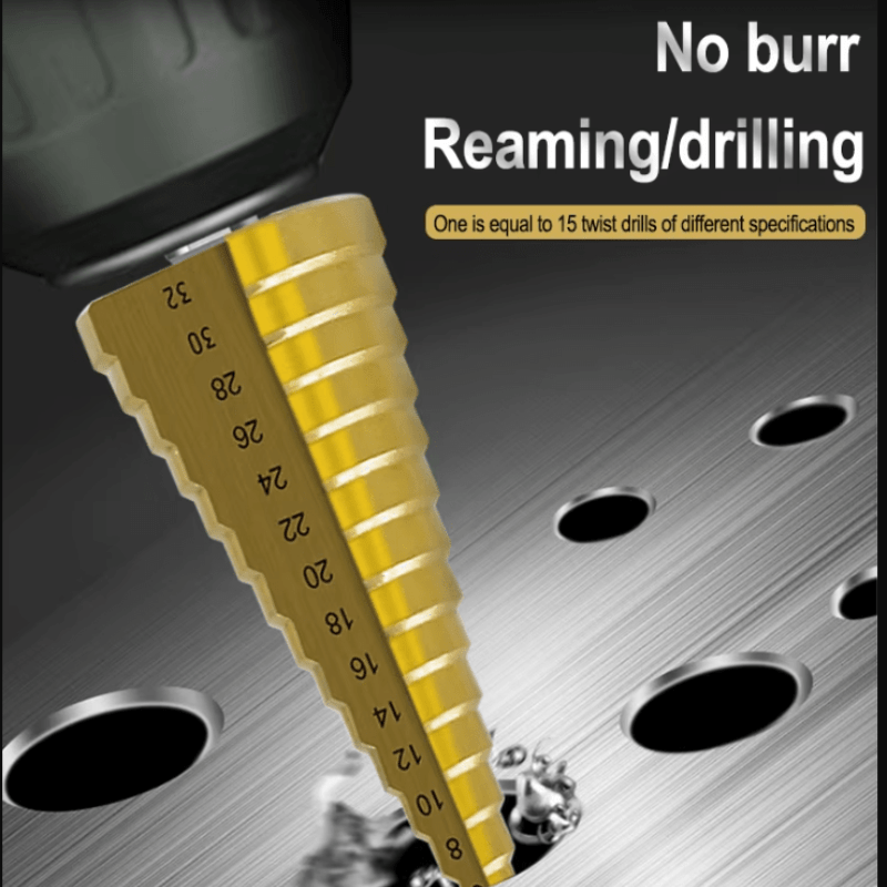 Drill Any Size Hole in Seconds – Titanium Step Bit Set